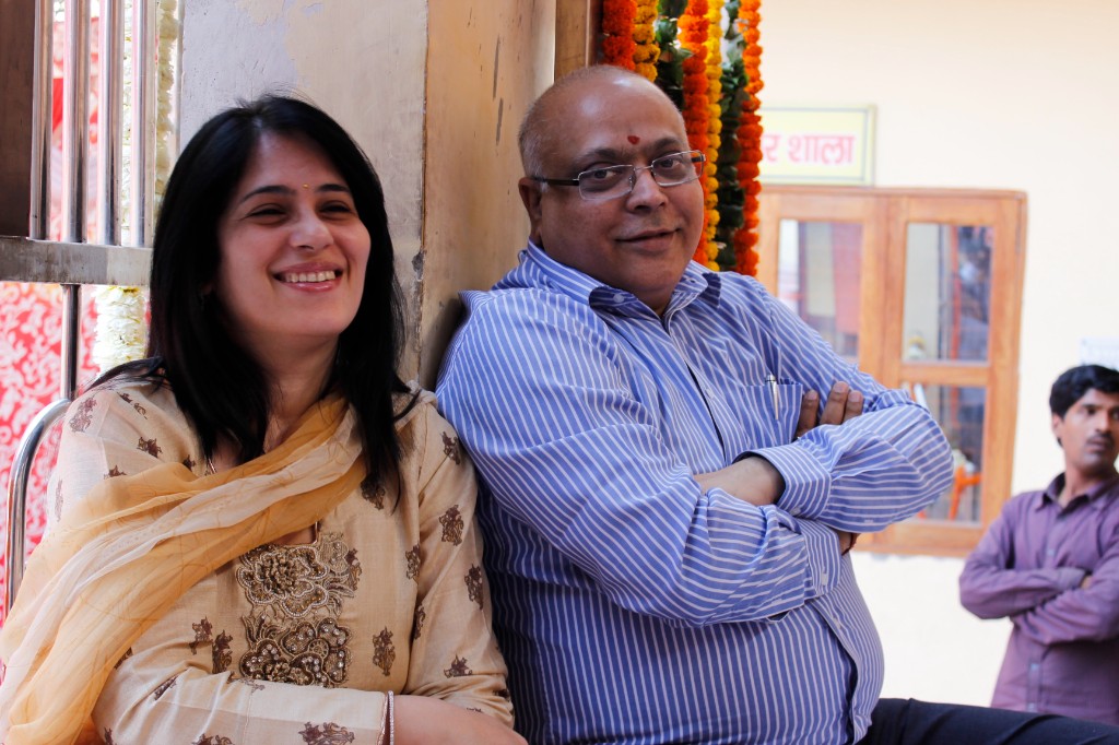 Ashok Anand with a loved one at a festive gathering