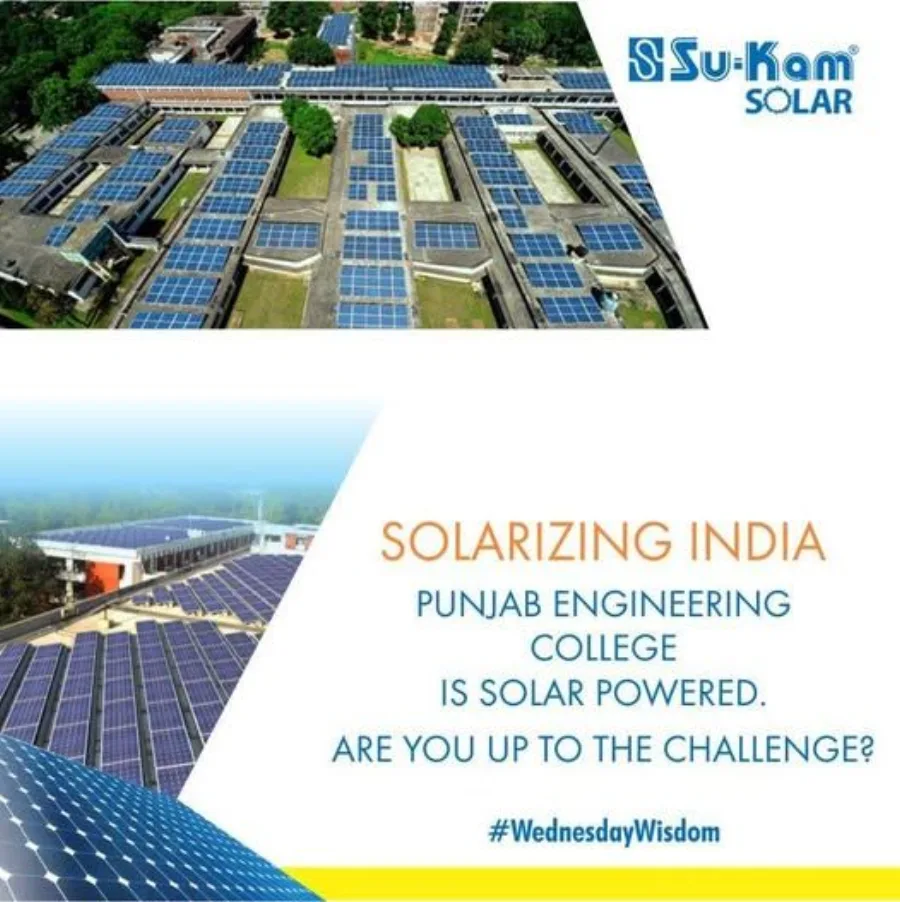 Punjab Engineering College Chandigarh — Su-Kam 1 MW institutional rooftop solar